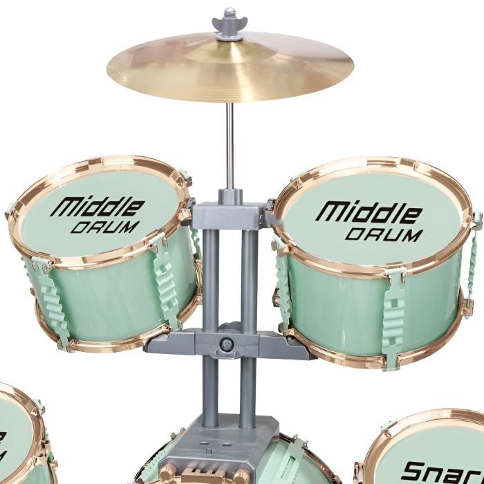 Set Tobă Copii Jazz Drums XXL – 5 Tobe + Cinel + Pedală + Scaun, 76 cm, Jucărie Muzicală 3+ Ani [3]