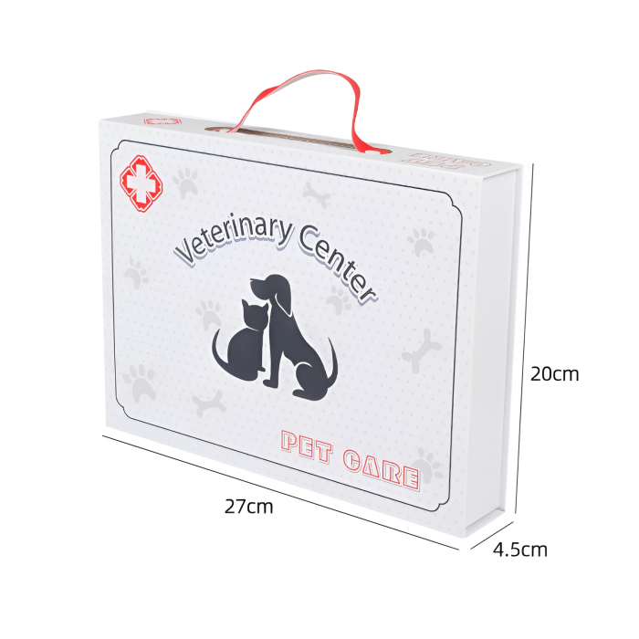 Set Veterinar pentru Copii – Trusă Medicală Animăluțe în Valiză, 20+ Accesorii, Joc de Rol Educativ [6]