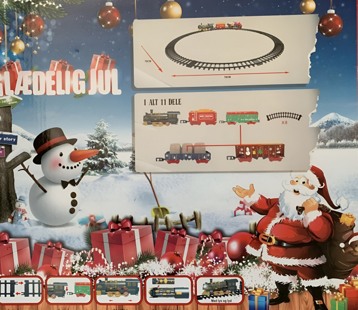 Trenuleț Electric de Crăciun cu Lumină și Sunet – Set 11 Piese, Șină 76 cm, Merry Christmas [2]