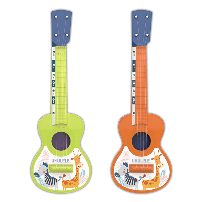 Ukulele pentru Copii cu Animăluțe – Instrument Muzical Educativ, 40 cm, 2 Culori, 3+ Ani [1]