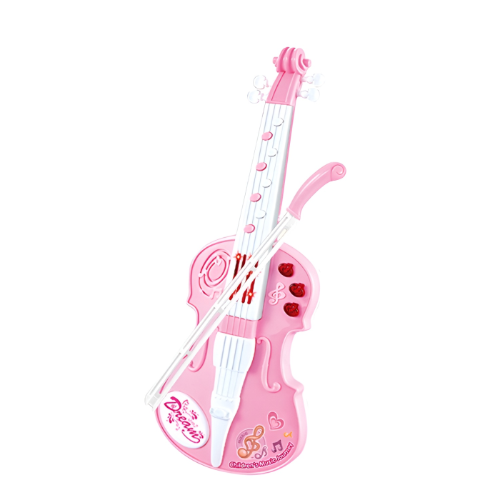 Vioară Muzicală pentru Copii Dream Violin – Lumini, Sunete, Baghetă Inclusă, Roz, 3+ Ani [1]