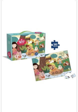 Noutati - Puzzle educativ copii 180 piese – Lumea animalelor în natură | Joc de dezvoltare logică și atenție 3+ ani
