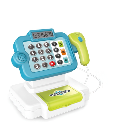 Casă de Marcat Jucărie cu Scanner și Card – Mini Supermarket Interactiv, Afișaj Digital, Sunete, Bani și Accesorii Incluse [1]