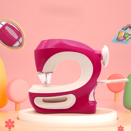 Mașină de Cusut Jucărie DIY – Set Creativ Cu Materiale, Fire și Figurine, Funcție Realistă, 42 cm, Pentru Copii 6+ [2]