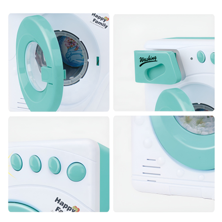 Mașină de Spălat Jucărie Happy Family – Cu Lumină, Sunete și Tambur Rotativ, 22 cm, Electrocasnice Jucărie 3+Mașină de Spălat Jucărie Happy Family – Cu Lumină, Sunete și Tambur Rotativ, 22 cm, Electro [1]