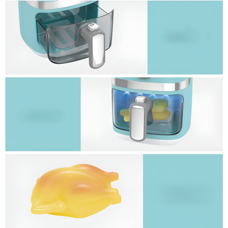 Friteuză cu aer cald de jucărie pentru copii – aparat de gătit interactiv tip air fryer, joacă de rol bucătărie 3+ ani [3]