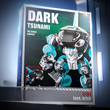 Set construcție robot rechin transformabil 2 în 1 – jucărie STEM tip mech cu piese tip bricks pentru copii pasionați de roboți [4]