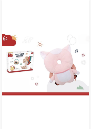 Protector cap bebeluși tip rucsac pernă model pisicuță – Pernuță moale anti-cădere pentru primii pași | 6+ luni [1]