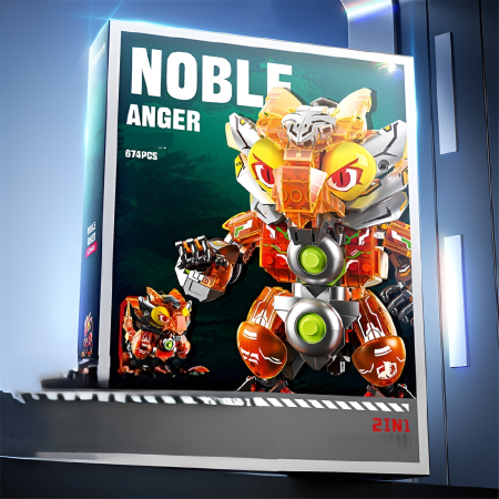 Set construcție robot bufniță transformabil 2 în 1 – jucărie STEM tip mech cu piese bricks pentru copii creativi [2]