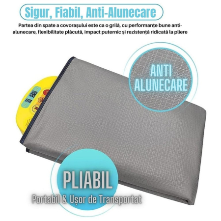 Covoraș Muzical Interactiv pentru Copii – Cu 9 Animale, 10 Pași și 9 Cântecele, Sunete Educative, Antialunecare, 158x70 cm, Happy World [4]