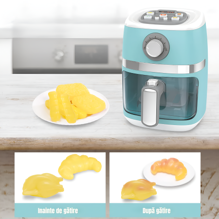 Friteuză cu aer cald de jucărie pentru copii – aparat de gătit interactiv tip air fryer, joacă de rol bucătărie 3+ ani [1]