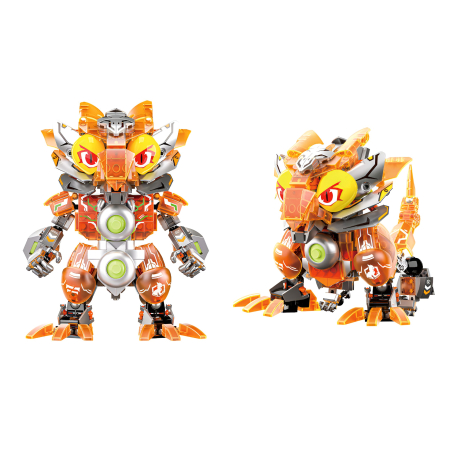 Set construcție robot bufniță transformabil 2 în 1 – jucărie STEM tip mech cu piese bricks pentru copii creativi [1]