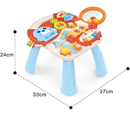 Antepremergător 2 în 1 cu Masă de Activități – Huanger Baby Walker, Panou Educațional, Lumini & Funcții Interactive – 12+ luni [5]