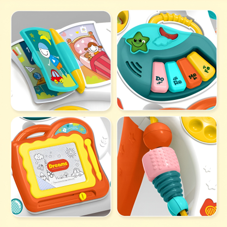 Antepremergător Muzical 2 în 1 – Music Walker, Lumini, Sunete, Pian și Panou Activități, 6+ luni [1]