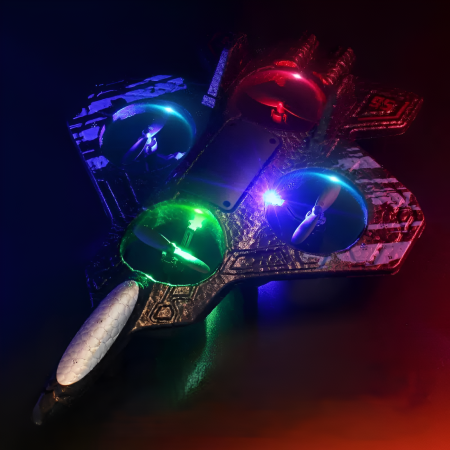 Avion Zburător cu Lumini LED și Sunete – Fighter Jet Chaser, Efecte Spectaculoase [3]