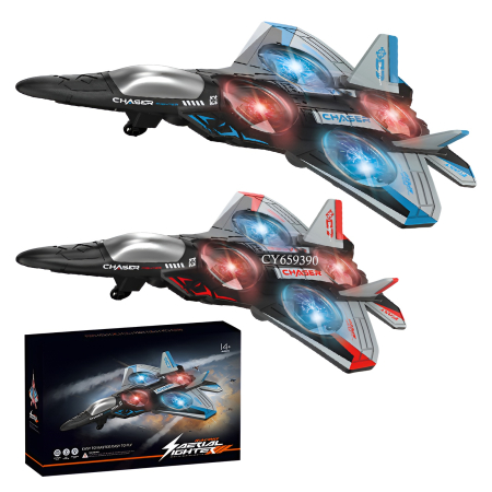 Avion Zburător cu Lumini LED și Sunete – Fighter Jet Chaser, Efecte Spectaculoase [1]