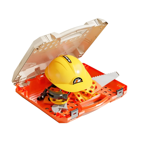 Banc de lucru pentru copii cu scule și accesorii – set atelier mecanic educativ cu bormașină, unelte și cască de protecție, joc de construcție STEM 3+ ani [3]