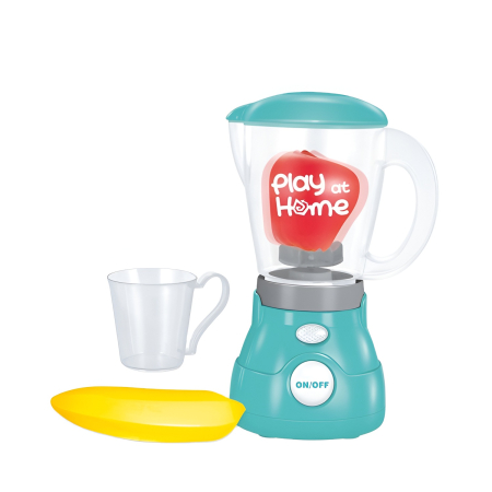 Papusi si accesorii - Blender de Jucărie Play at Home – Mixer pentru Copii cu Sunete, Fructe și Accesorii, Joacă de Rol Bucătărie