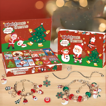 Calendar Advent Bijuterii Crăciun – 24 Suprize, Brățări & Pandantive, Christmas Jewelry Blind Box [2]