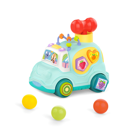 Camion educativ muzical cu sortare forme, jucărie interactivă cu sunete și activități pentru copii 1–3 ani [2]