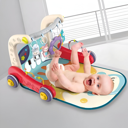 Centru Activități 3-în-1 pentru Bebeluși – Premergător Multistage, Saltea Joacă și Panou Interactiv | Jucărie Educațională 0+ luni [2]