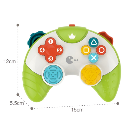 Controller de jucărie pentru copii – Consolă interactivă cu sunete, lumini și butoane tactile, 18+ luni [2]