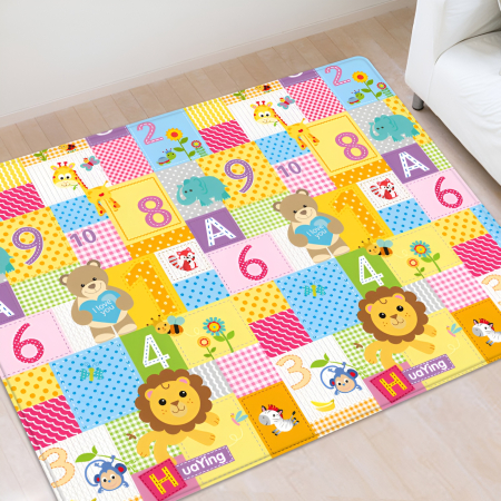 Covoraș de Joacă Pliabil XXL 200×180 cm – Reversibil, Antiderapant, Moale, Izolat, Animăluțe Colorate | Perfect pentru Bebeluși și Copii [3]