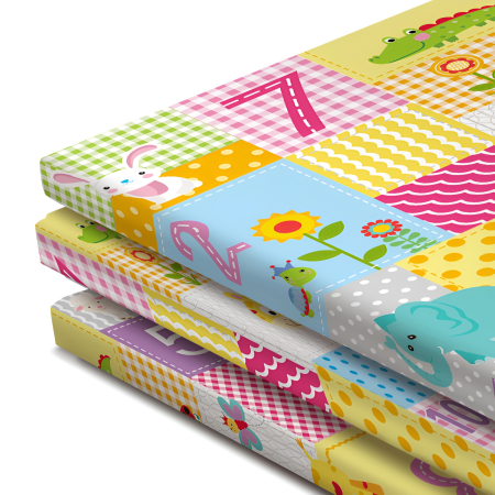 Covoraș de Joacă Pliabil XXL 200×180 cm – Reversibil, Antiderapant, Moale, Izolat, Animăluțe Colorate | Perfect pentru Bebeluși și Copii [5]