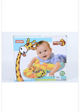 Covoraș Educativ pentru Bebeluși Tip Tummy Time – Pernă de Sprijin, Activități Senzoriale și Dezvoltare Motorie 0+ luni, albastru [2]