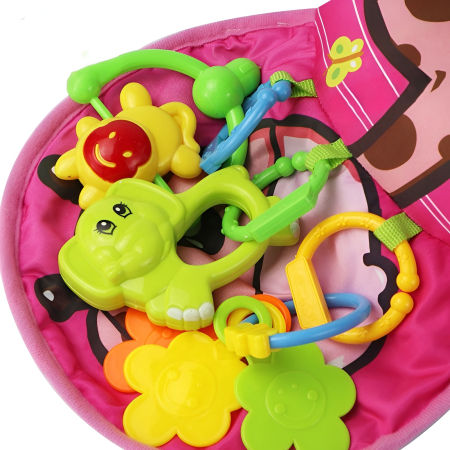 Covoraș Educativ pentru Bebeluși Tip Tummy Time – Pernă de Sprijin, Activități Senzoriale și Dezvoltare Motorie 0+ luni, roz [2]