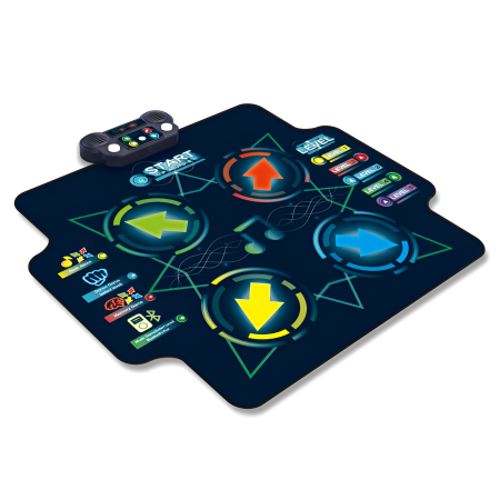 Noutati - Covoraș Interactiv de Dans – Dancing Challenge Playmat | 4 Jocuri, Sunete, Lumini LED, Niveluri de Dificultate, 99×102 cm | Jucărie Muzicală pentru Copii 3+