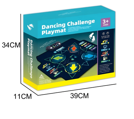 Covoraș Interactiv de Dans – Dancing Challenge Playmat | 4 Jocuri, Sunete, Lumini LED, Niveluri de Dificultate, 99×102 cm | Jucărie Muzicală pentru Copii 3+ [4]