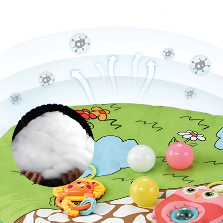 Covoraș Interactiv pentru Bebeluși Happy Space Play Gym – Arcade cu Jucării, Bile Colorate, 0+ luni [2]