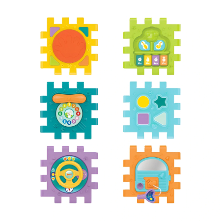 Cub de Activități Educativ pentru Bebeluși – Activity Cube Montessori, Set 10 Piese, Jucărie Senzorială Interactivă, 18+ luni [6]