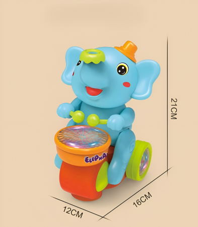 Elefant Interactiv cu Minge Plutitoare – Lumini LED, Muzică, Auto-Drive, 21 cm [2]