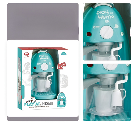 Espressor de Jucărie Play at Home – Mașină de Cafea pentru Copii cu Sunete și Apă Reală, 26 cm – Rol Play Bucătărie [3]