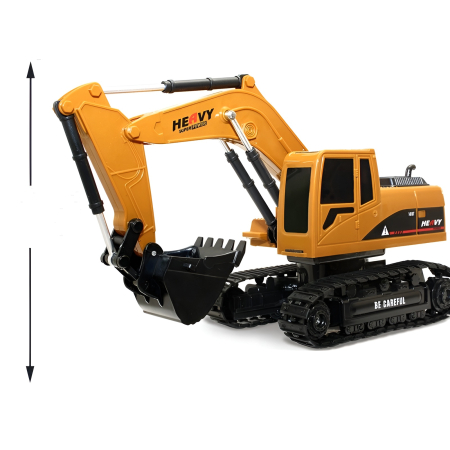 Excavator RC 1:24 Heavy Duty – Telecomandă 6CH, Lumini, Mișcare Realistă, Jucărie Construcții pentru Copii 6+ [2]