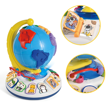 Glob Interactiv pentru Copii cu Lumini, Sunete și Piese Puzzle – Jucărie Educativă Montessori [1]