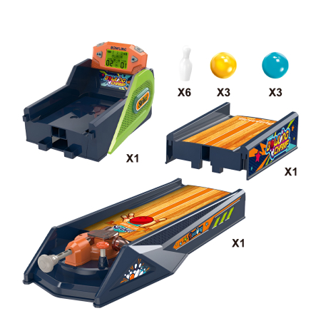 Joc Bowling Interactiv pentru Copii – Pista Mare 85 cm cu Lansator, Pinuri și Scor Electronic, Distracție Realistă, 3+ ani [3]
