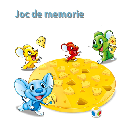 Joc de memorie educativ cu șoricei și cașcaval – Joc interactiv pentru dezvoltarea atenției și gândirii logice, 2-4 jucători, 3+ ani [1]
