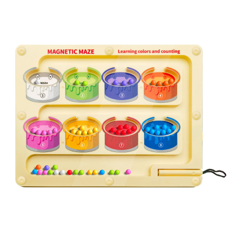 Joc Educativ Magnetic cu Bile – Sortare pe Culori & Numărare | Labirint Montessori pentru Copii [5]