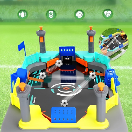Joc Fotbal de Masă Interactiv pentru Copii – Mini Stadion 55 cm, Lansatoare Mecanice, Mingi Incluse, Duel 1 vs 1, 3+ ani [2]