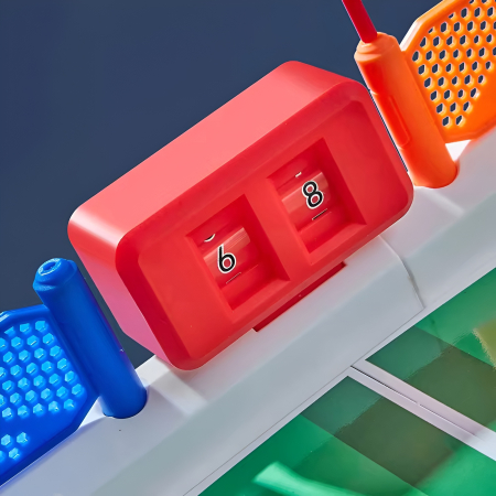 Joc Fotbal Interactiv de Masă pentru Copii – Mini Stadion 56 cm, Lansatoare Duble, Scor Manual, Duel 1 vs 1, 3+ ani [5]