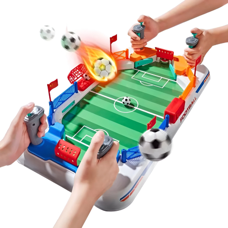 Joc Fotbal Interactiv de Masă pentru Copii – Mini Stadion 56 cm, Lansatoare Duble, Scor Manual, Duel 1 vs 1, 3+ ani [1]