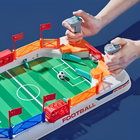 Joc Fotbal Interactiv de Masă pentru Copii – Mini Stadion 56 cm, Lansatoare Duble, Scor Manual, Duel 1 vs 1, 3+ ani [3]