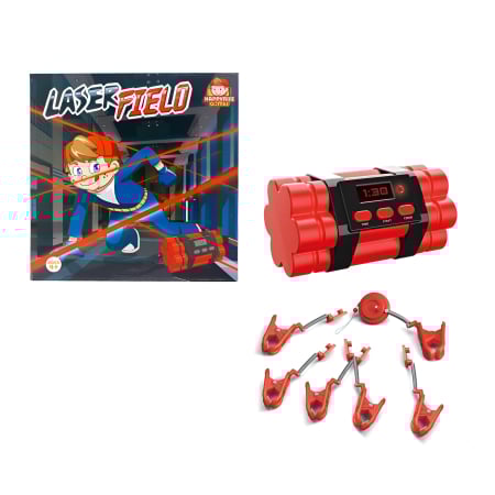 Educative si montessori - Joc Interactiv Laser Field – Labirint cu Obstacole Luminoase, Cronometru și Senzori, 4+