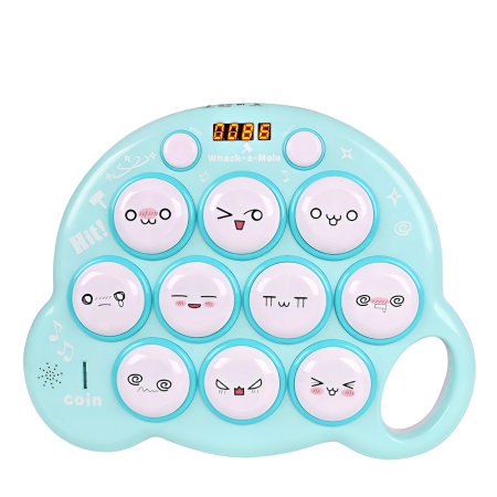 Educative si montessori - Joc Interactiv Whack-a-Mole Electronic cu Lumini și Sunete, Tablă Digitală cu Scor, Joc de Reflexe pentru Copii