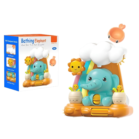 Jucărie de baie Elefant cu cascade de apă – Jucărie interactivă cu ventuze, efecte vizuale și jeturi, pentru copii 1–4 ani [4]
