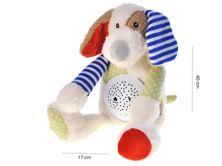 Jucărie de Pluș Bebeluși cu Proiector Luminos și Sunete – Cățeluș Interactiv pentru Somn Liniștit, 0+ luni [3]