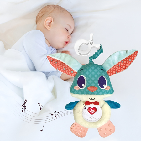 Jucărie de Pluș Calmanta pentru Bebeluși cu Lumină și Sunete – Animal Little Pal, Agățare Pătuț sau Cărucior [1]